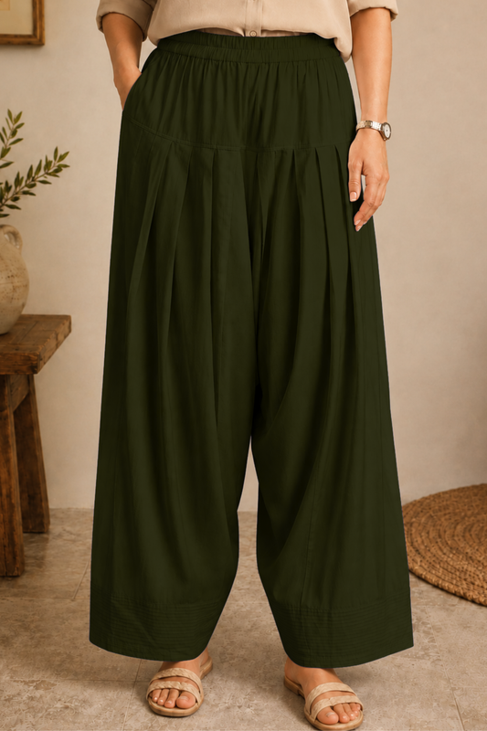 Mehandi Green Rayon Farshi Salwar