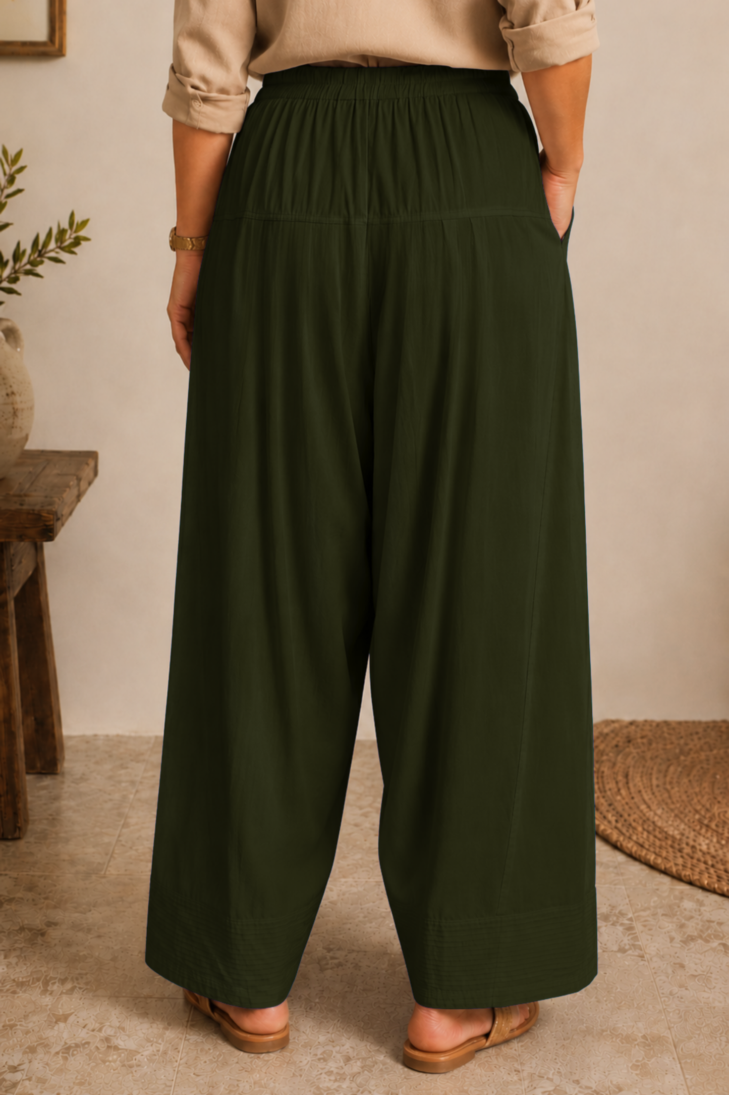 Mehandi Green Rayon Farshi Salwar