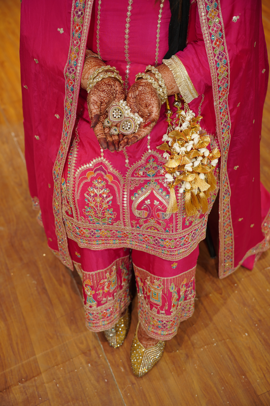 Mehveen Palkhi Zari Embroidered Suit With Flared Pants