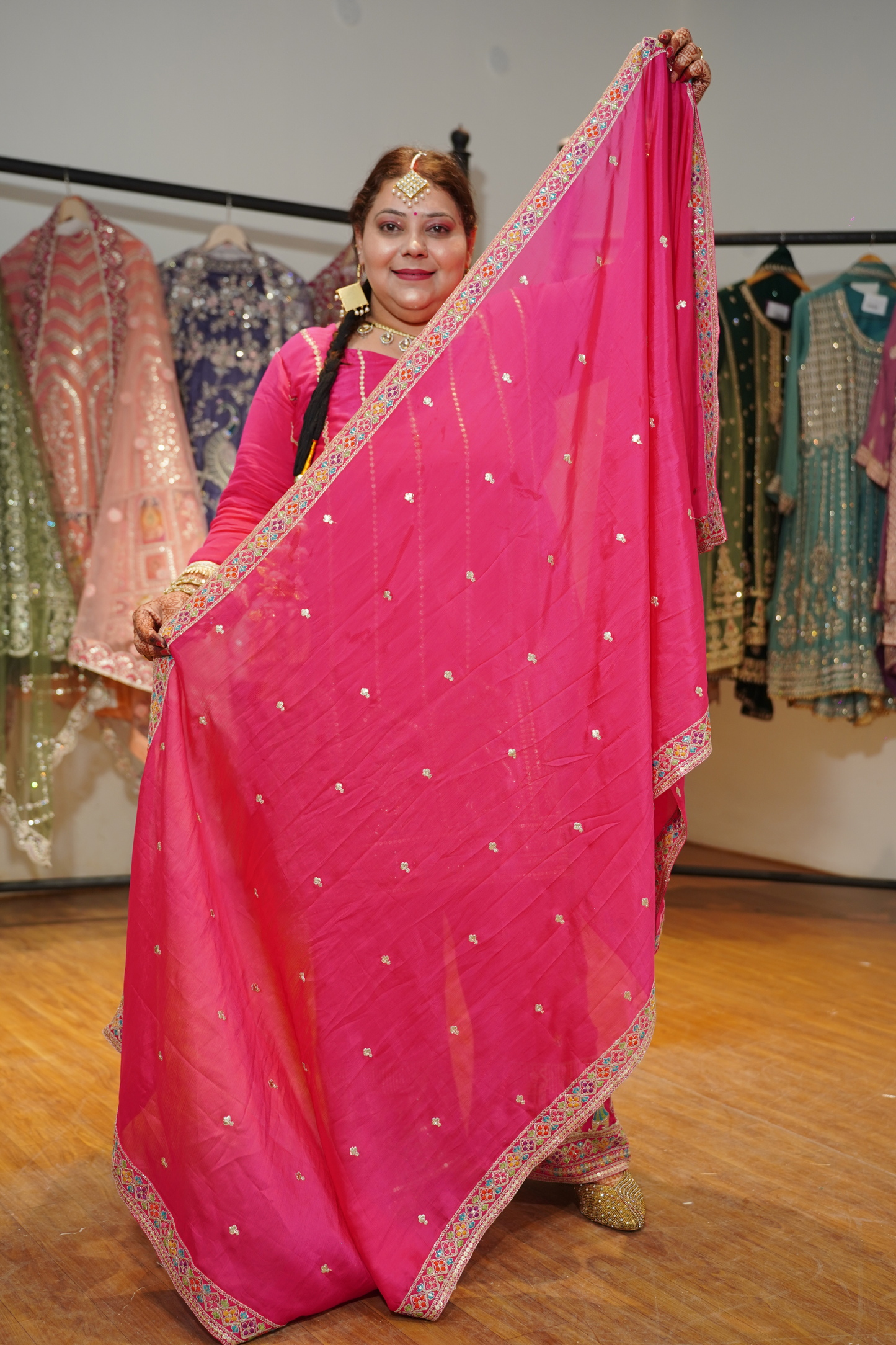 Mehveen Palkhi Zari Embroidered Suit With Flared Pants