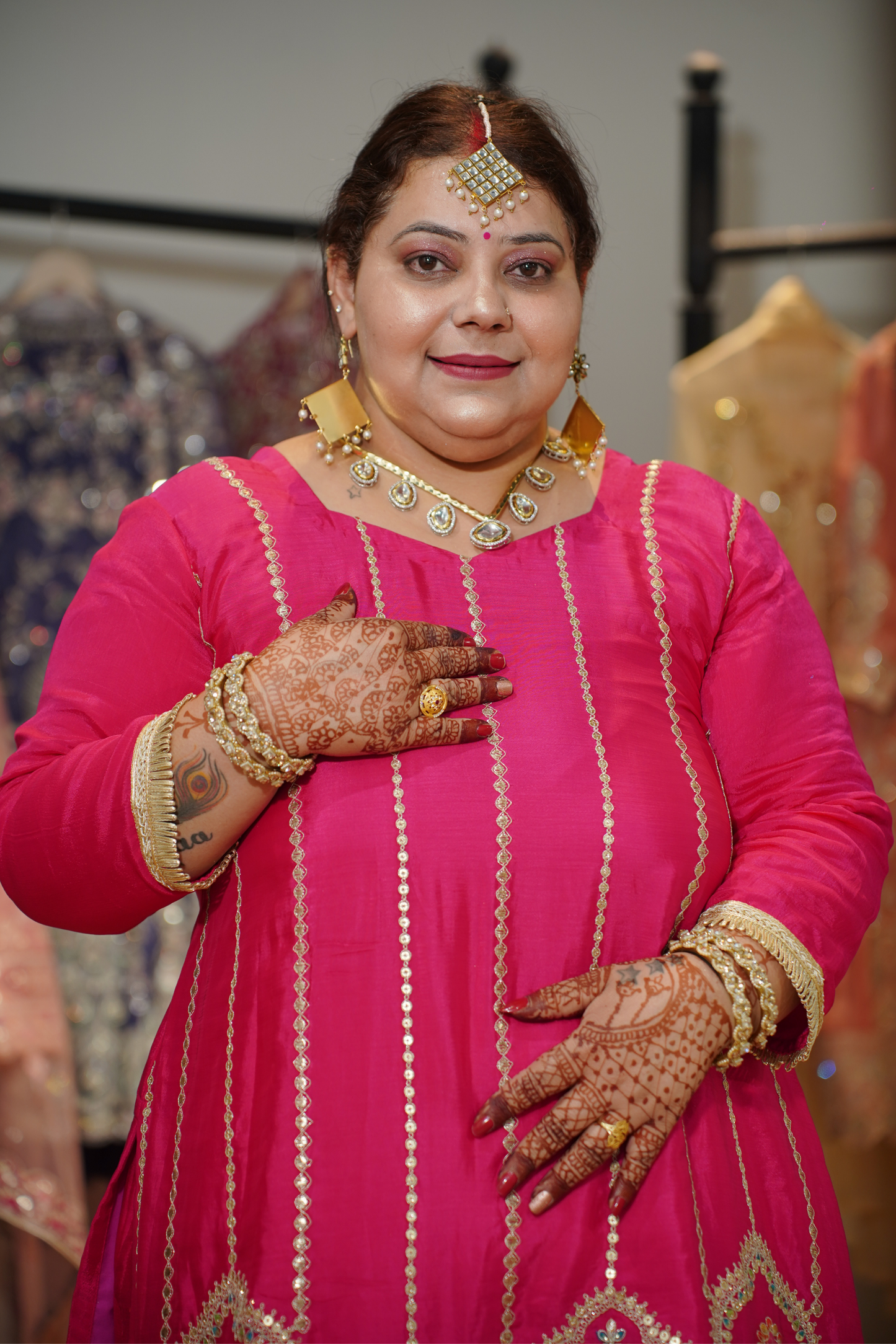 Mehveen Palkhi Zari Embroidered Suit With Flared Pants