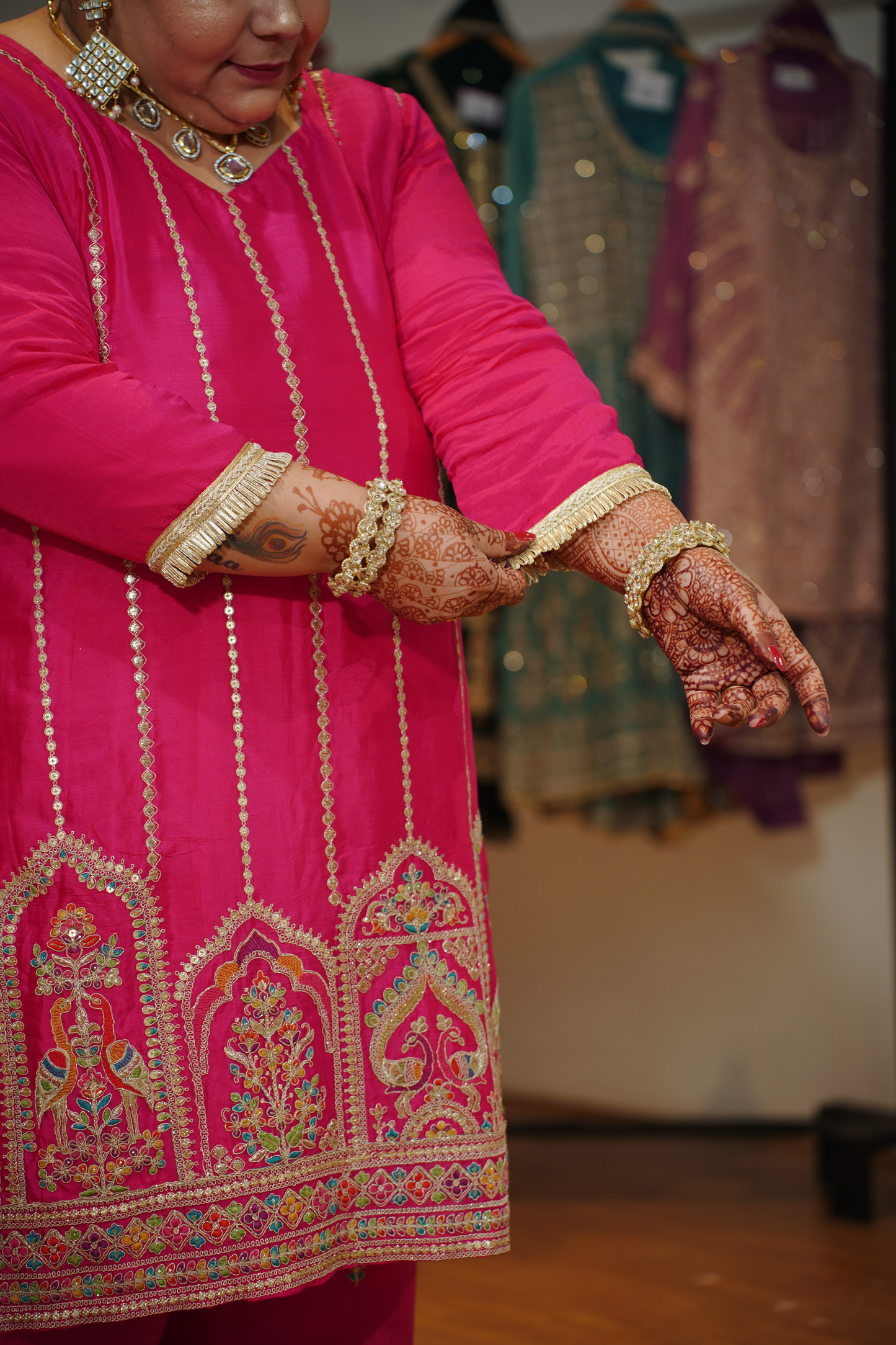 Mehveen Palkhi Zari Embroidered Suit With Flared Pants