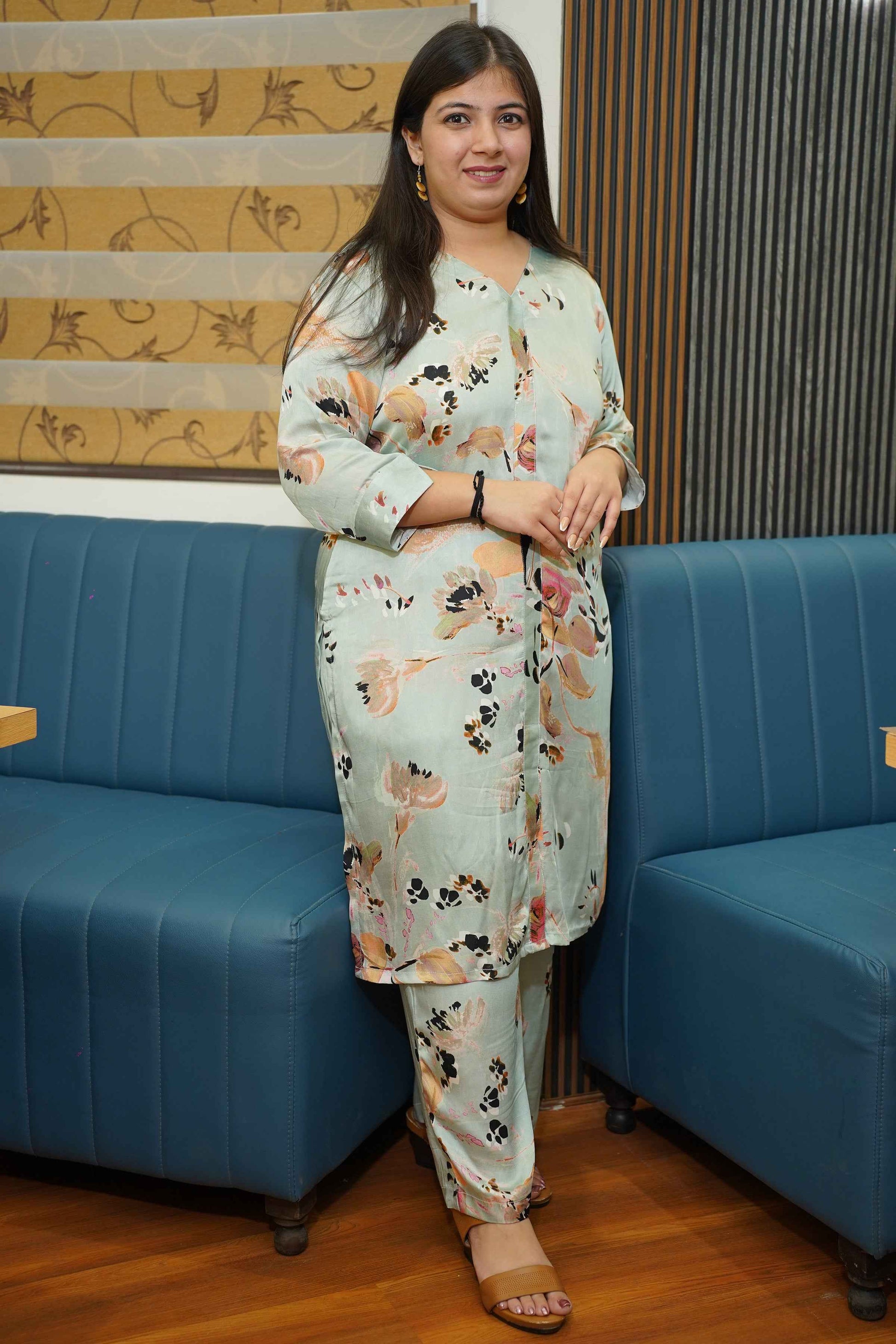 Mint Mirage Co-ord Suit Set