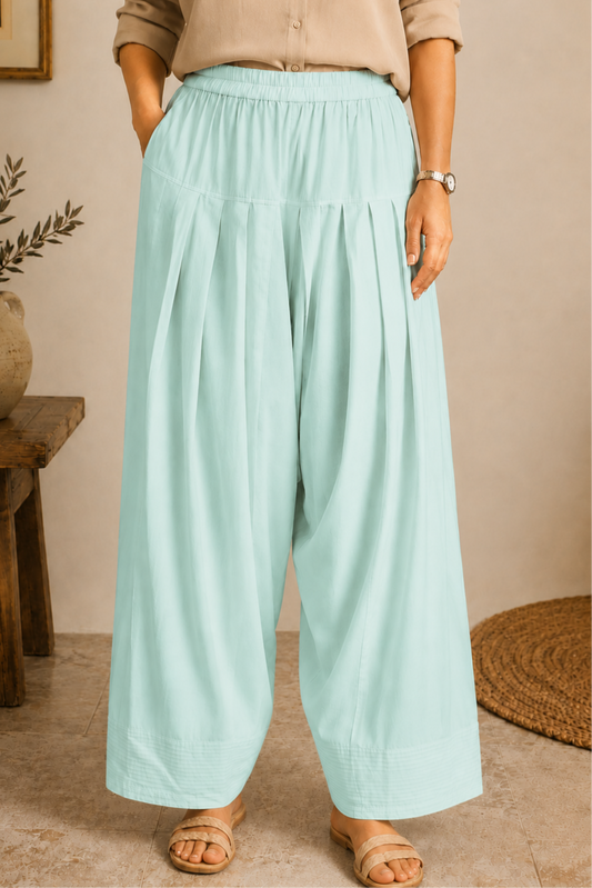 Light Mint Green Rayon Farshi Salwar