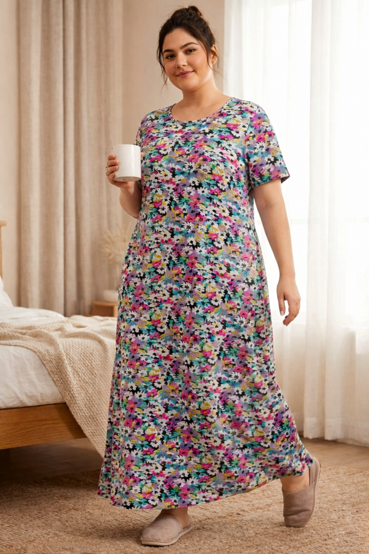 Quiet Garden Rayon Night Gown