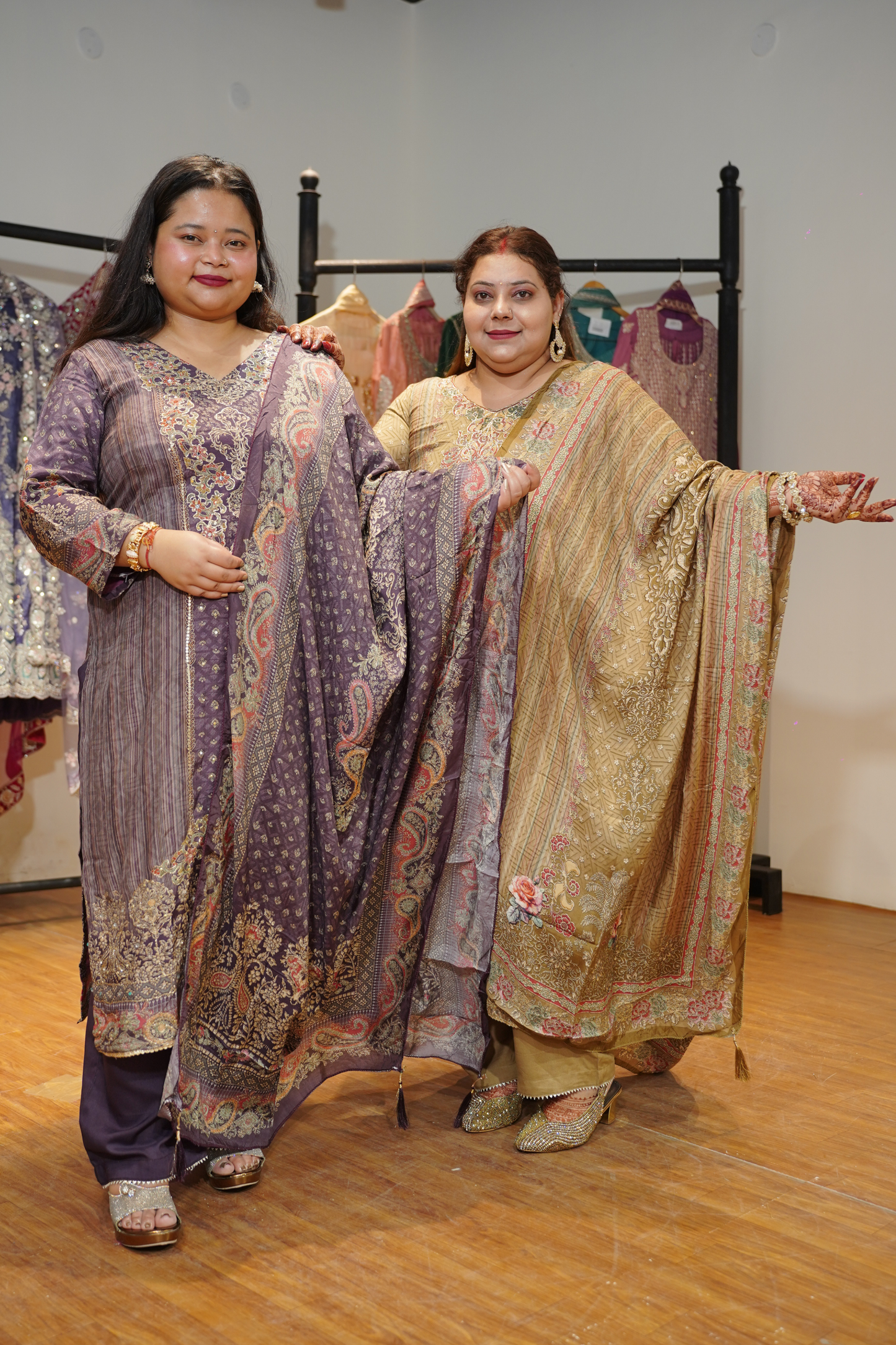 Aabroo Karachi Muslin Suit with Aari Work