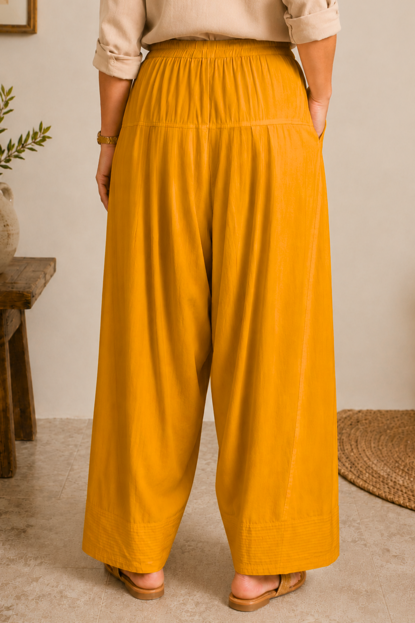 Mustard Rayon Farshi Salwar
