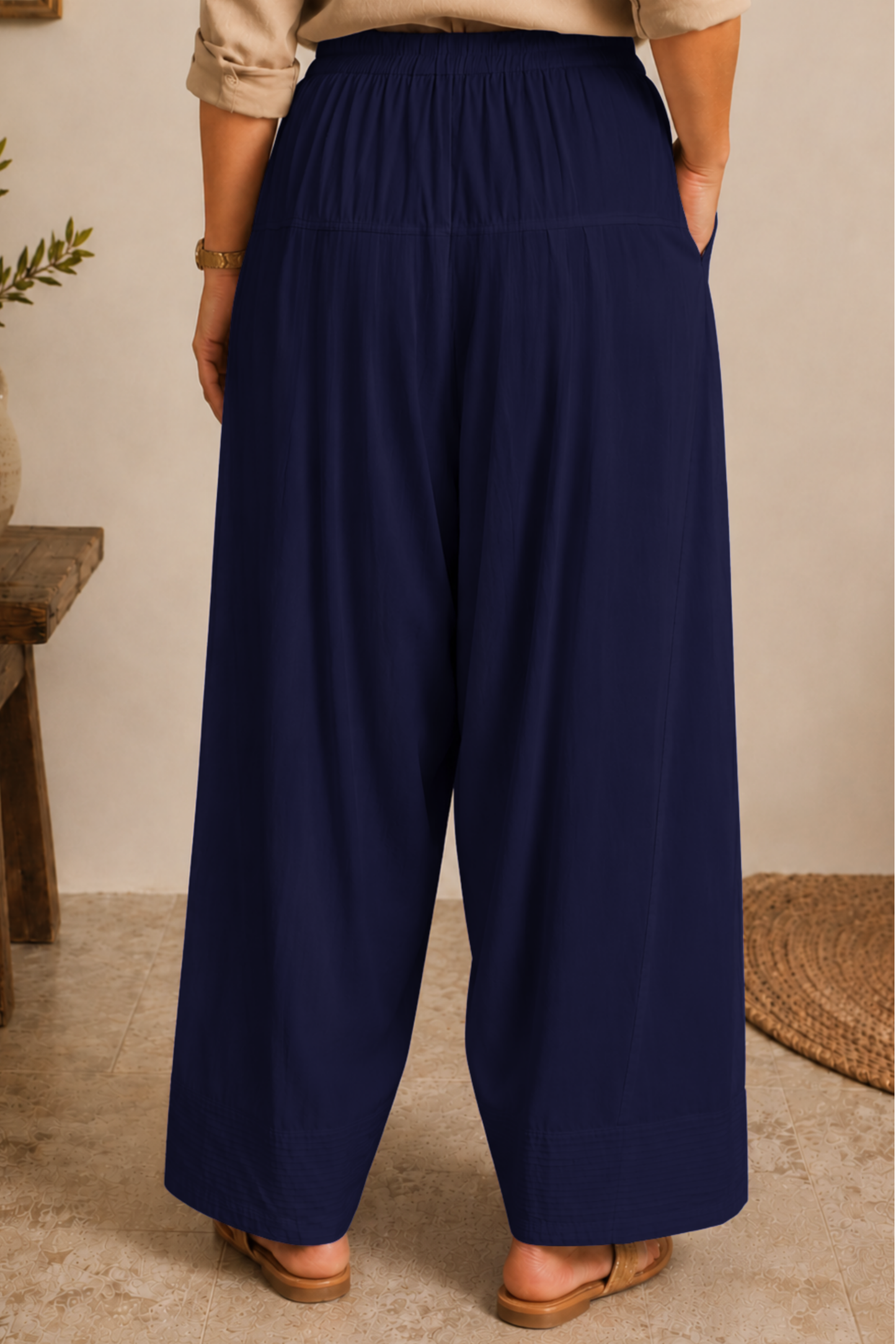 Navy Blue Rayon Farshi Salwar