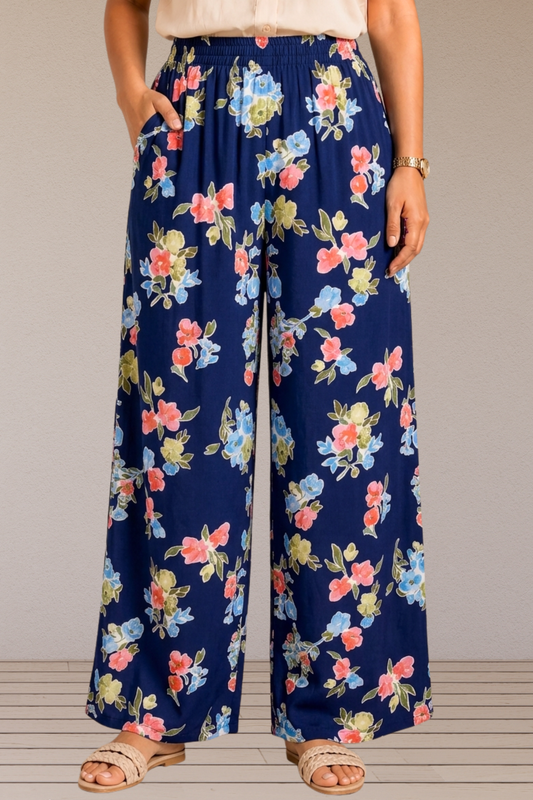 Blue Bouquet Rayon Lounge Pants