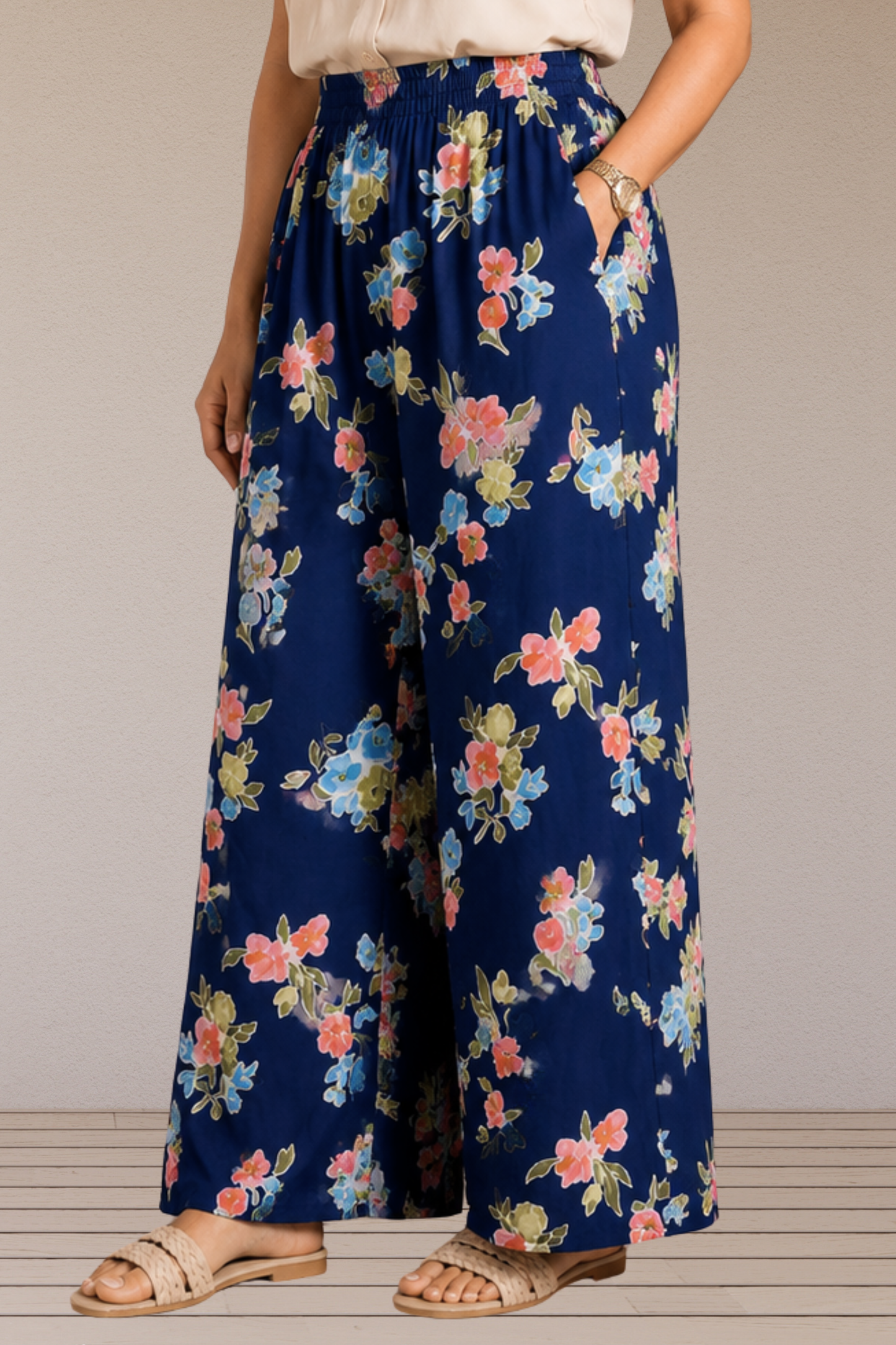Blue Bouquet Rayon Lounge Pants