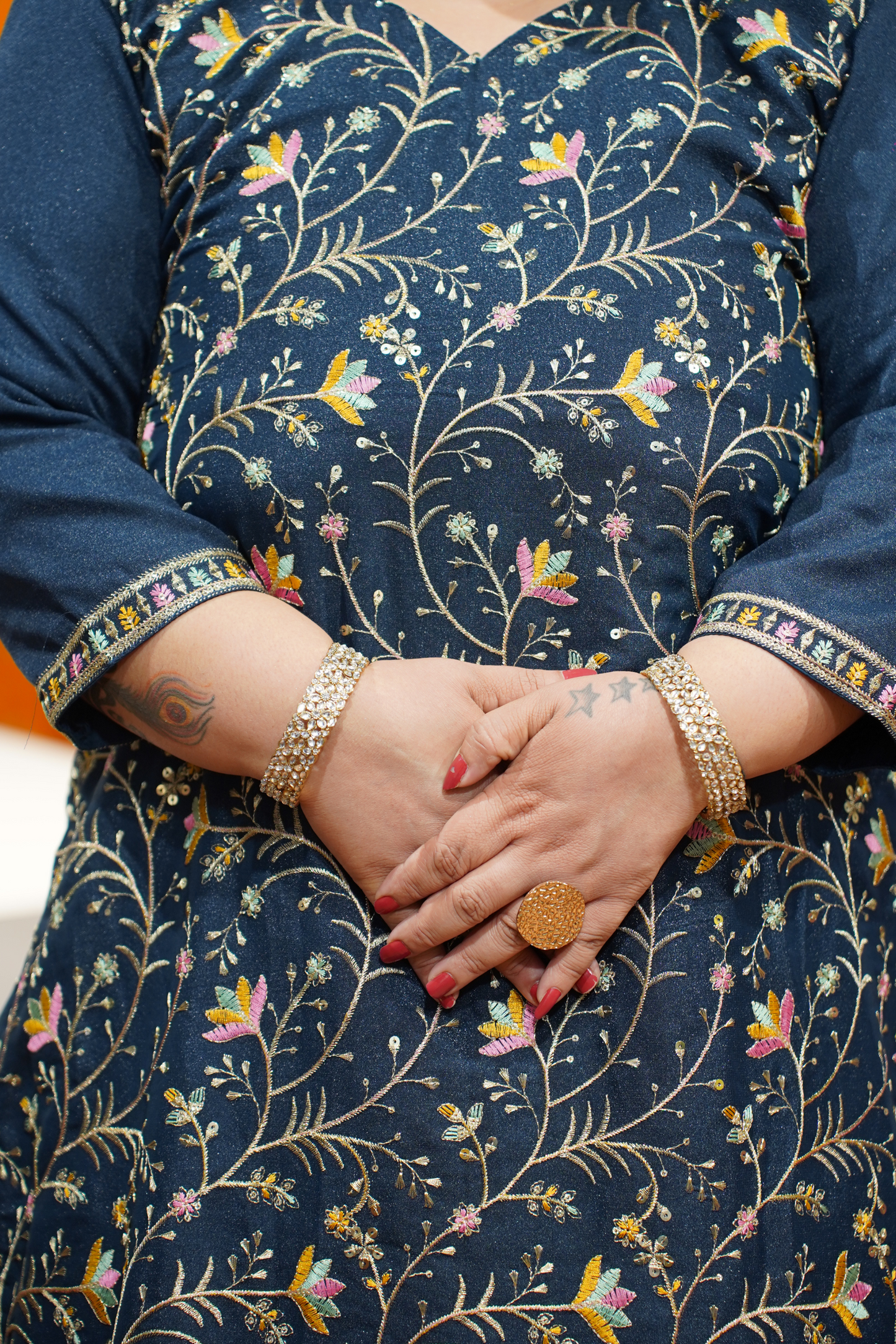 Neel Surmai Embroidered Fancy Suit