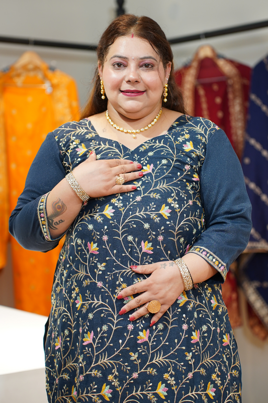 Neel Surmai Embroidered Fancy Suit