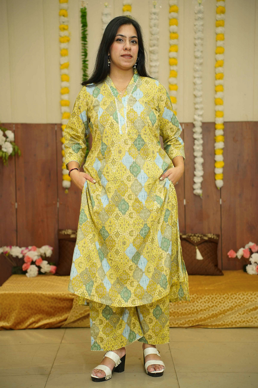 Olive Fusion Co-ord Suit Set