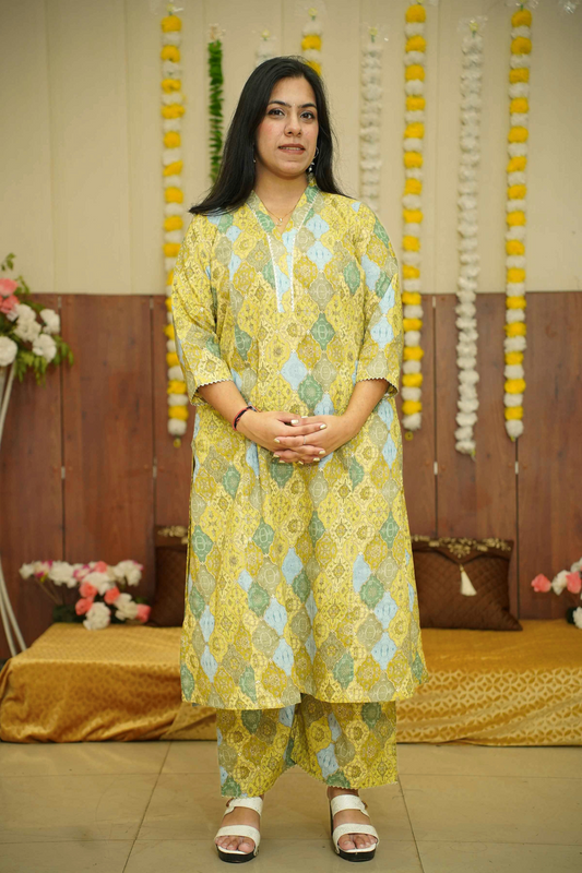 Olive Fusion Co-ord Suit Set