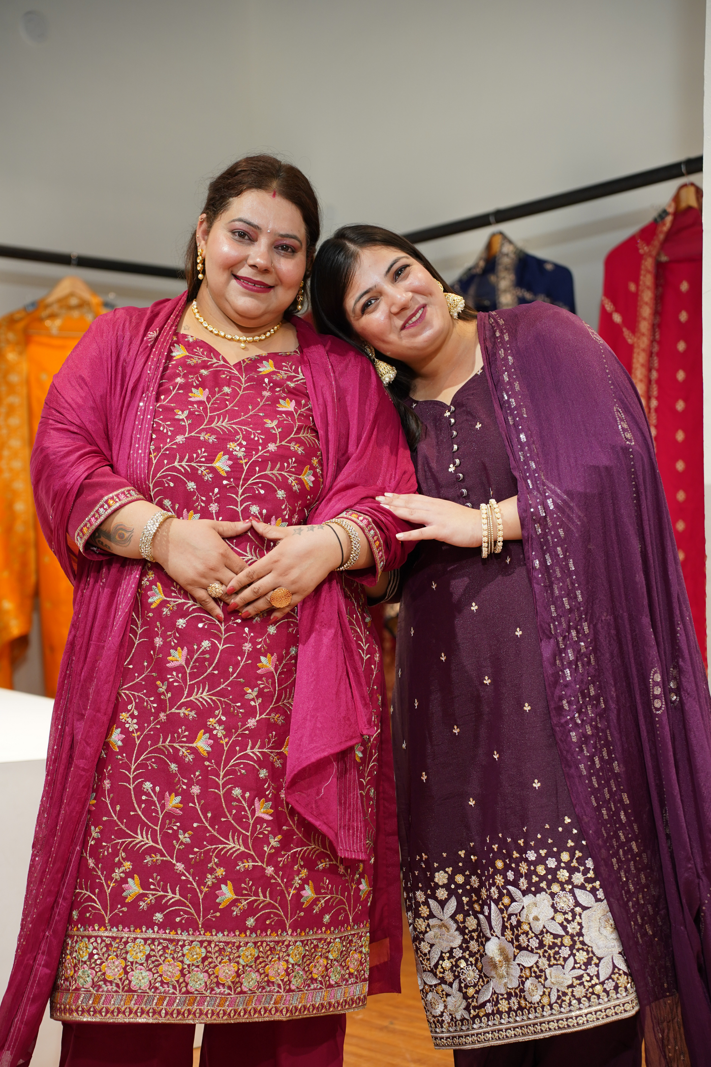 Onion Gulaabi Embroidered Fancy Suit