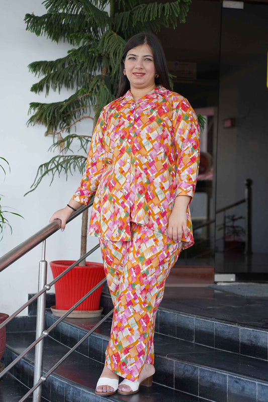 Tangy Geometric Mul Co-ord Set
