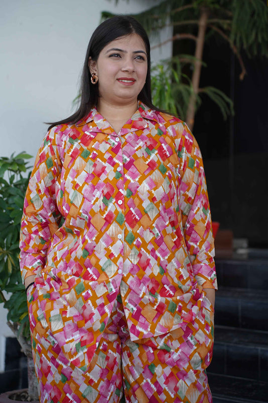 Tangy Geometric Mul Co-ord Set