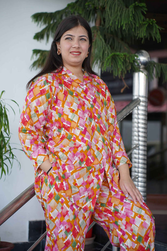 Tangy Geometric Mul Co-ord Set