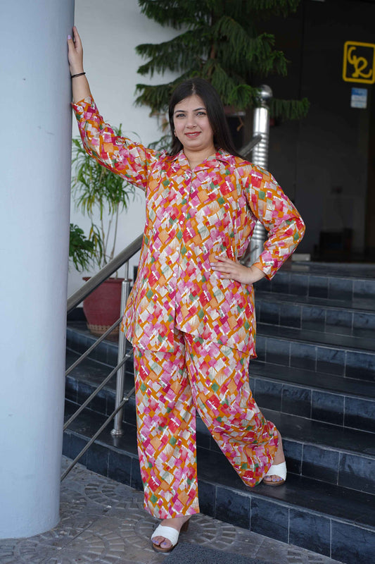 Tangy Geometric Mul Co-ord Set