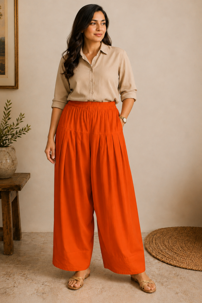 Orange Rayon Farshi Salwar