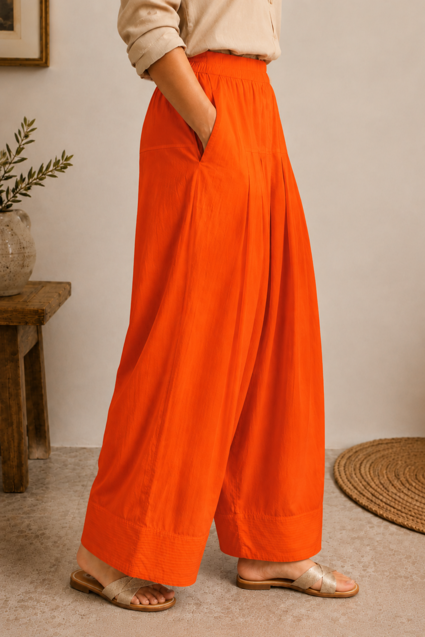 Orange Rayon Farshi Salwar