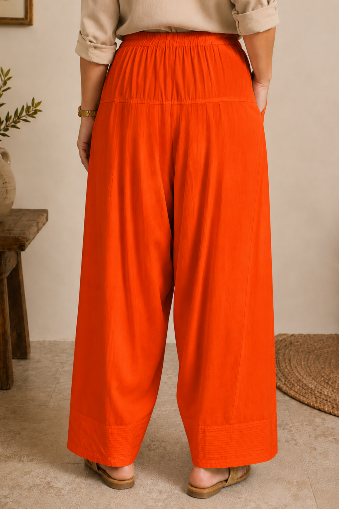 Orange Rayon Farshi Salwar