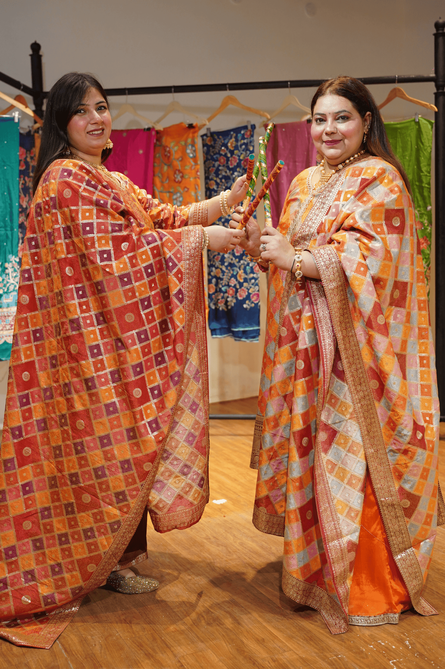 Amaira Saffron Suit Set in Jacquard Silk