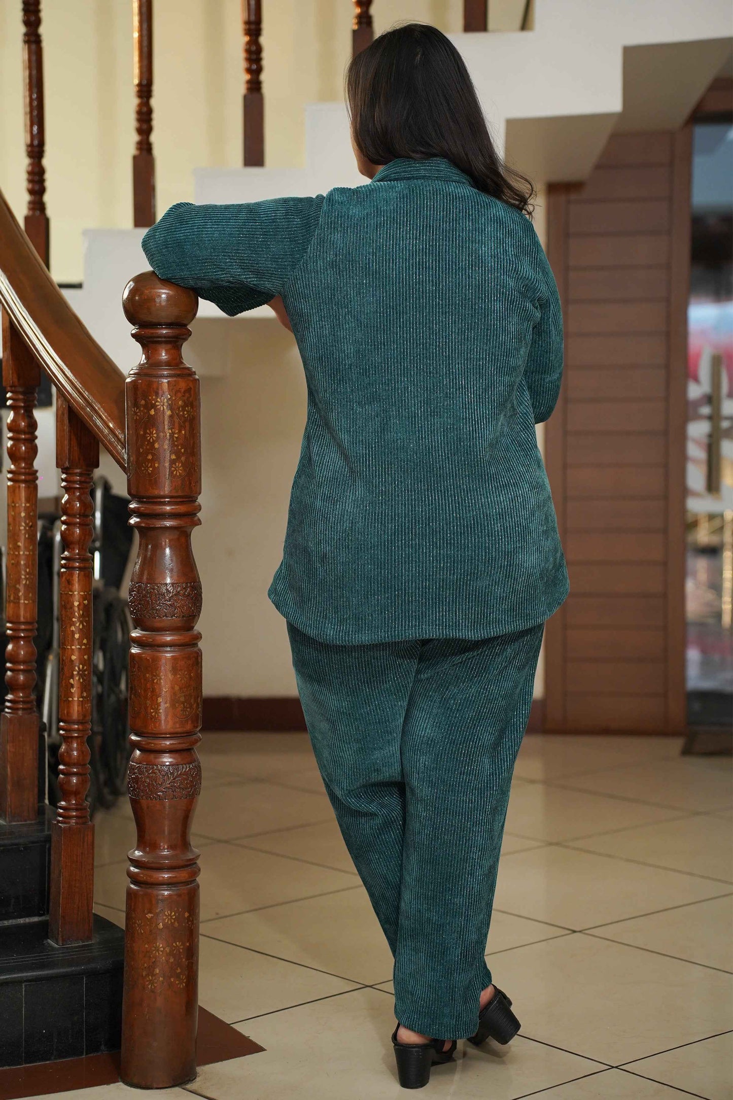 Peacock Sparkle Knitted Co-ord Set