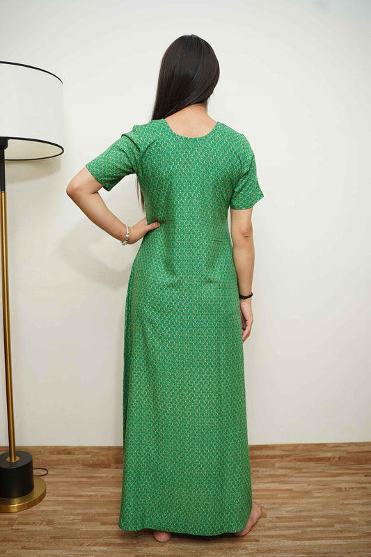 Pine Green Rayon Night Gown