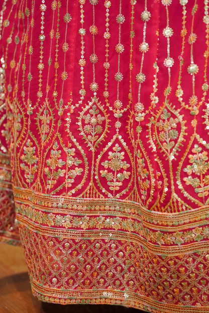 Roseatte Dazzle Embroidered Dress With Dupatta