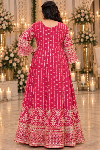 Roseatte Dazzle Embroidered Dress With Dupatta