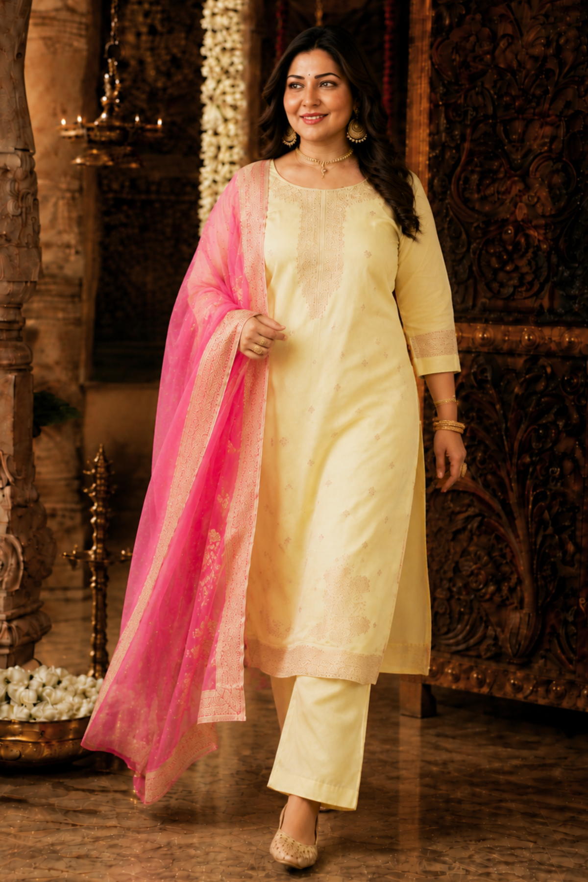 Pink Lemonade Jacquard Silk Suit