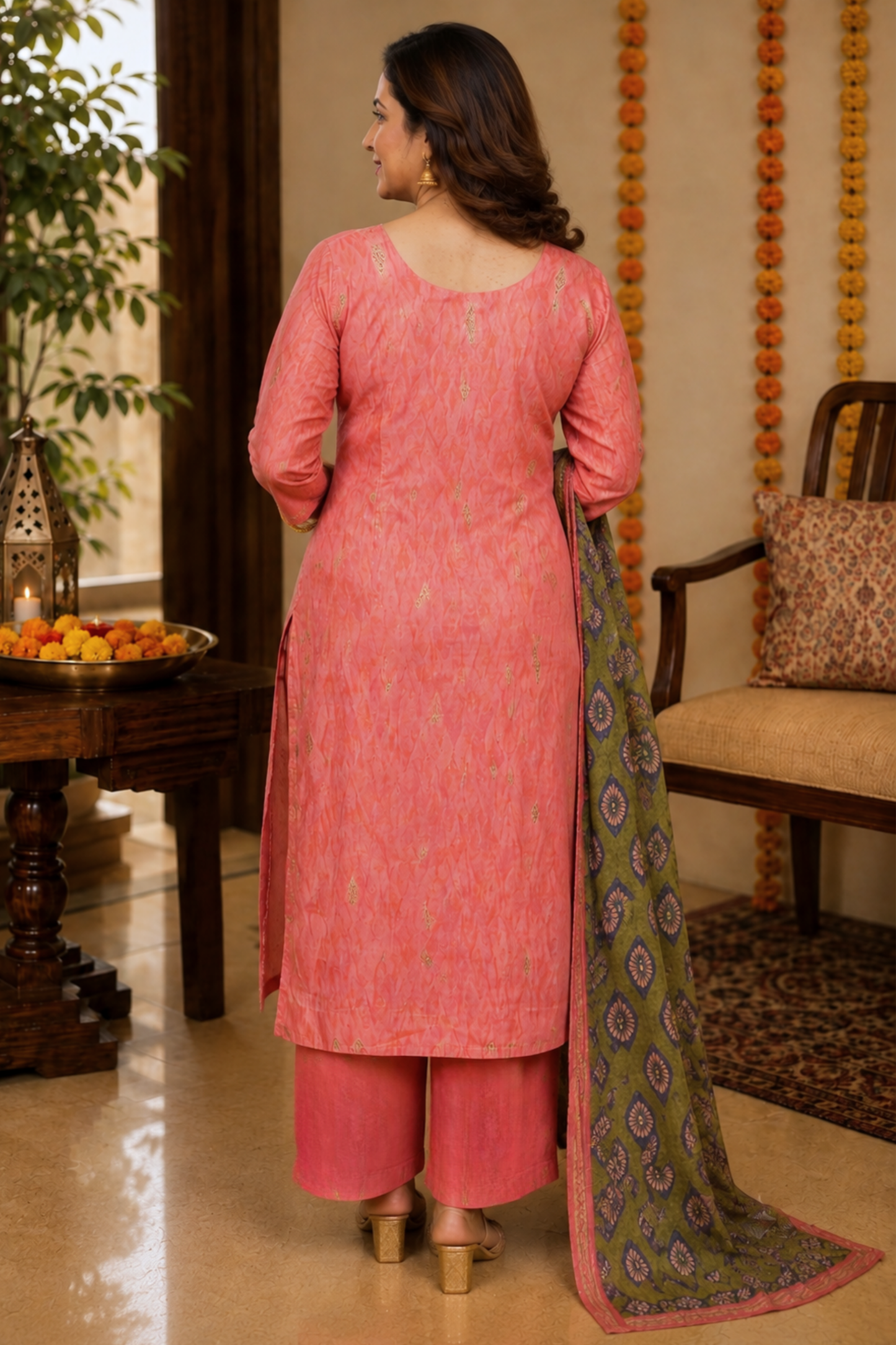 Gulaabi Dhun Muslin Suit Set