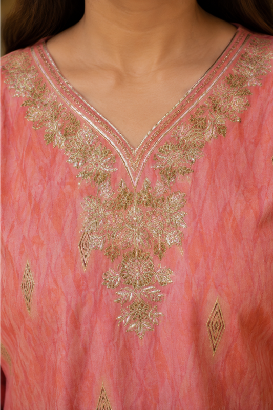 Gulaabi Dhun Muslin Suit Set