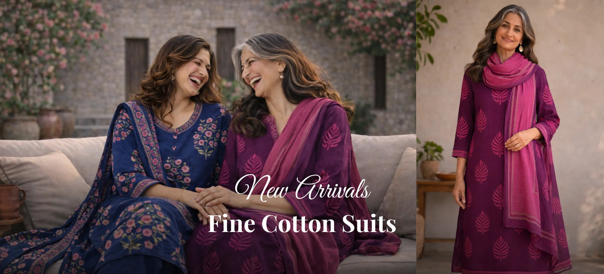 Women Plus Size Printed Cotton  Suits