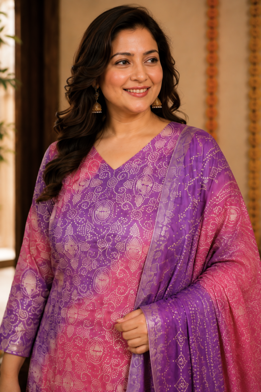 Rangila Mann Bandhej Suit Set