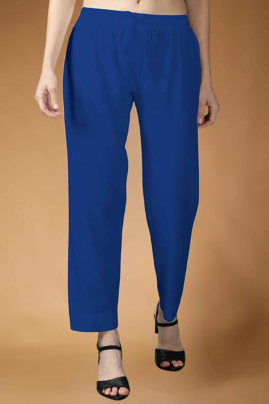 Royal Blue Rayon Kurti Pant
