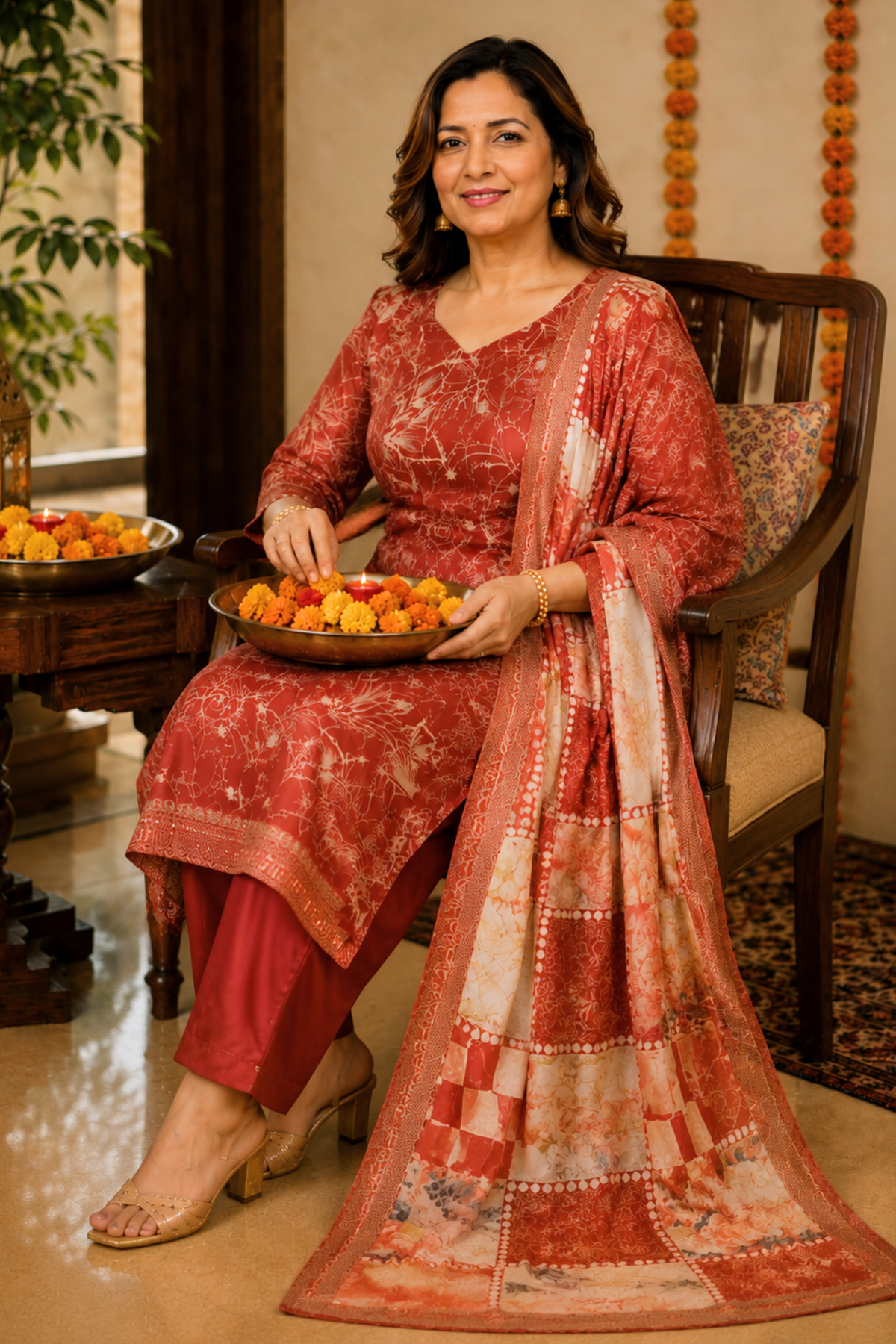 Shaahi Mehek Floral Suit Set