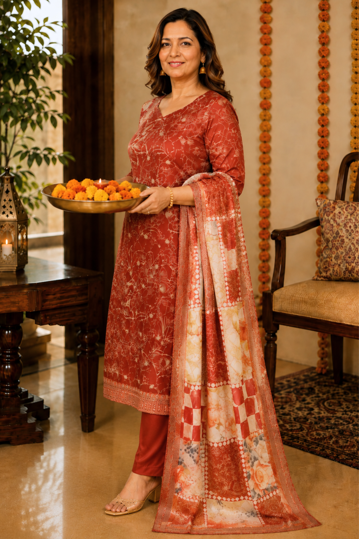 Shaahi Mehek Floral Suit Set