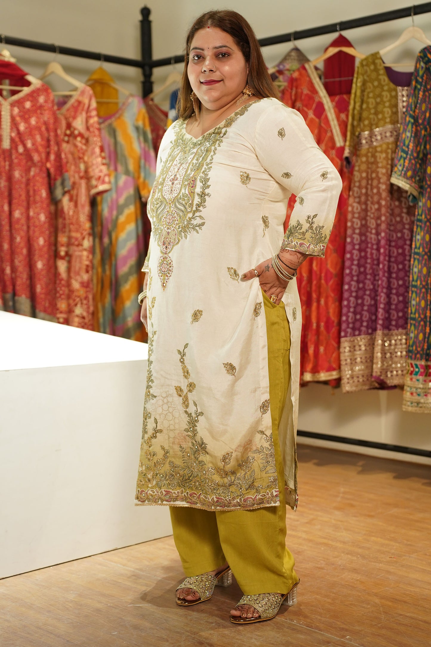 Sabaah Ombré Muslin with Aari Work