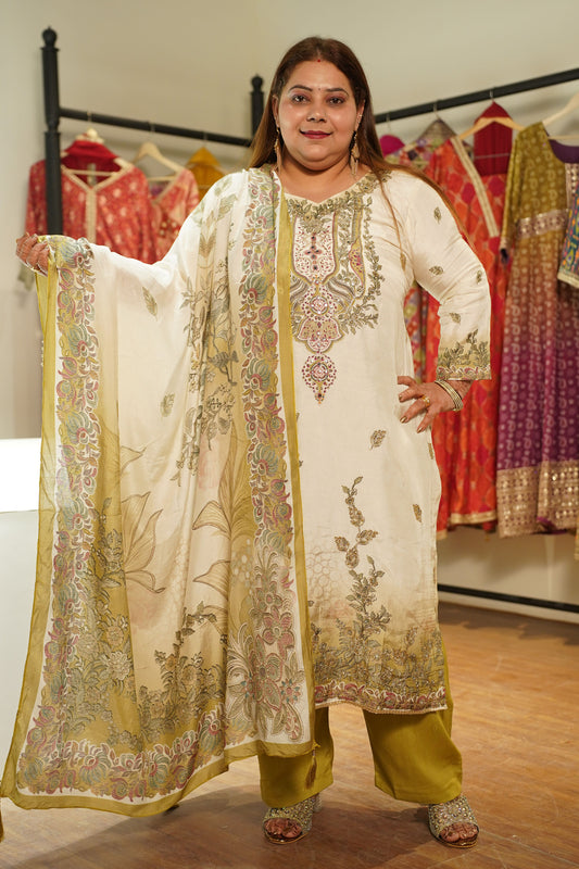 Sabaah Ombré Muslin with Aari Work