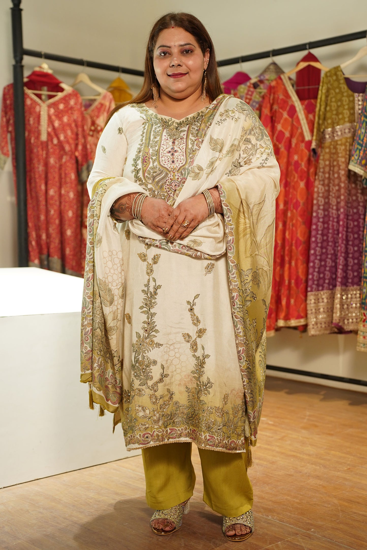 Sabaah Ombré Muslin with Aari Work
