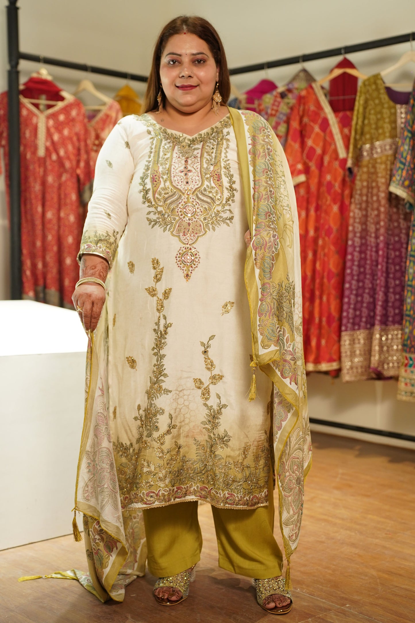 Sabaah Ombré Muslin with Aari Work