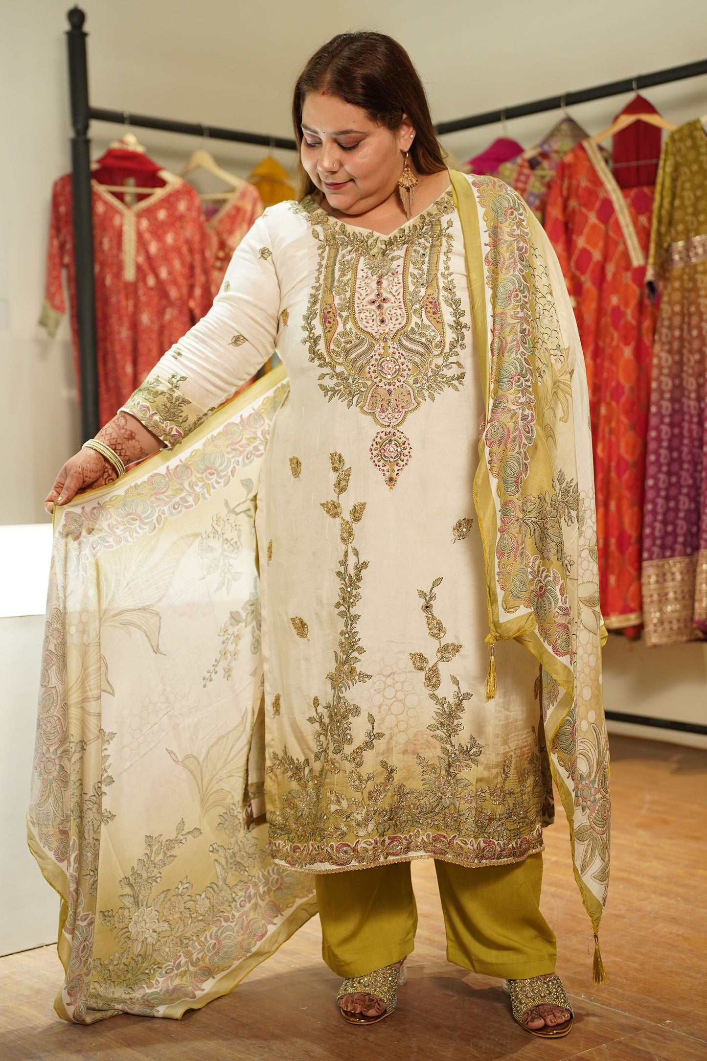 Sabaah Ombré Muslin with Aari Work