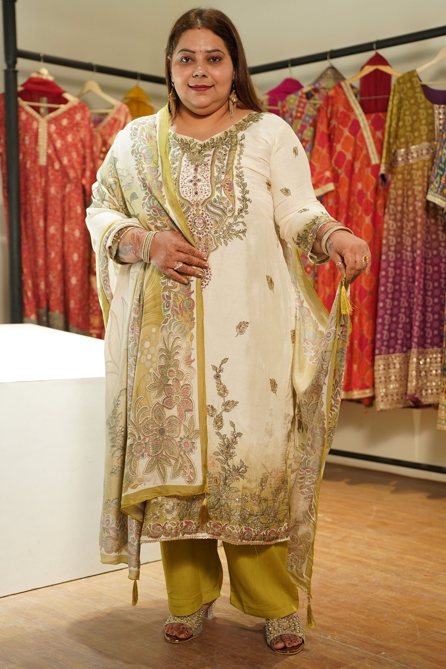 Sabaah Ombré Muslin with Aari Work