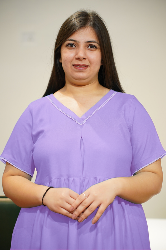 Solid Lavender Rayon Night Gown