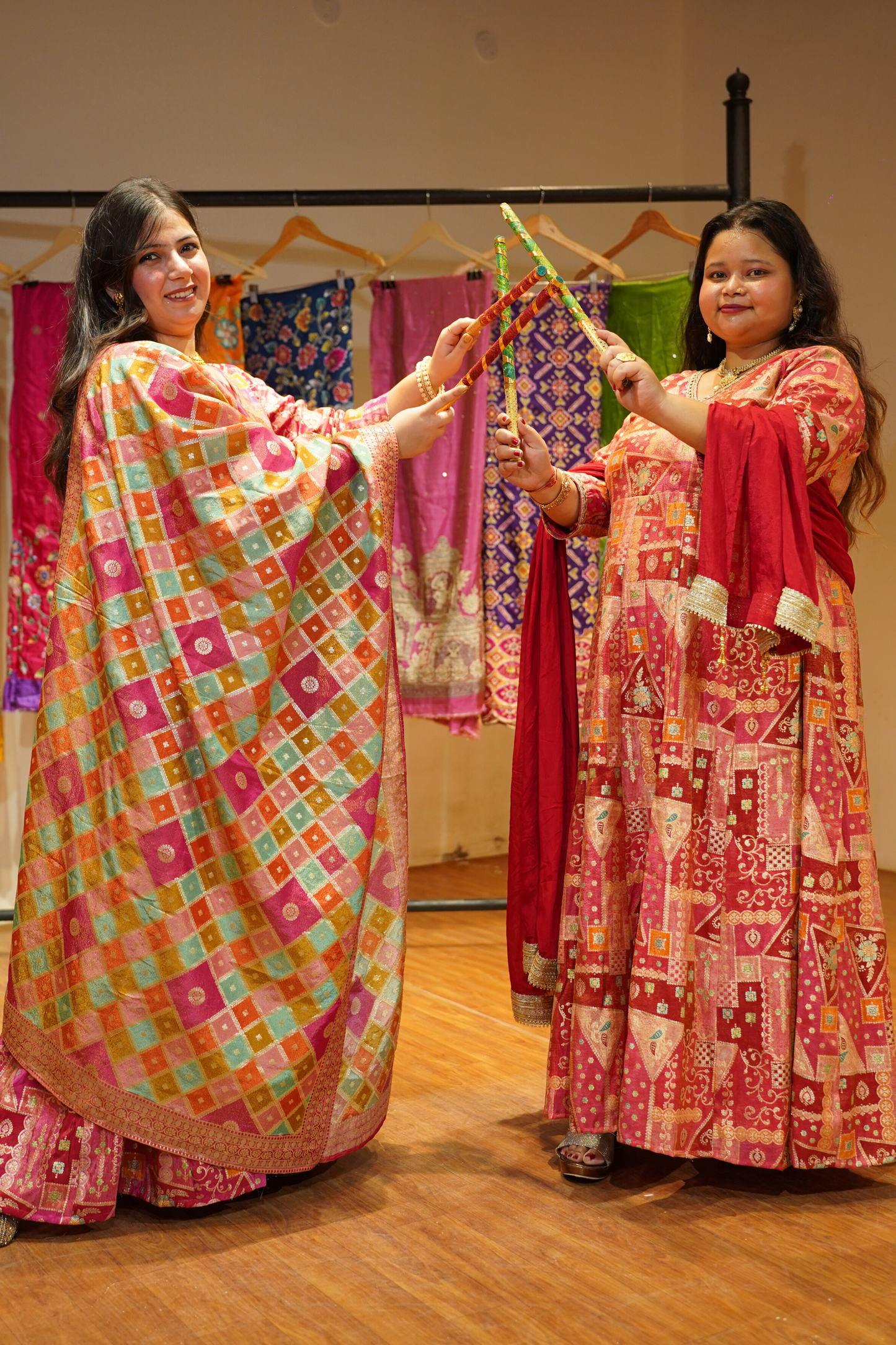 Vasudha Rose Silk Dress with Jacquard Weave