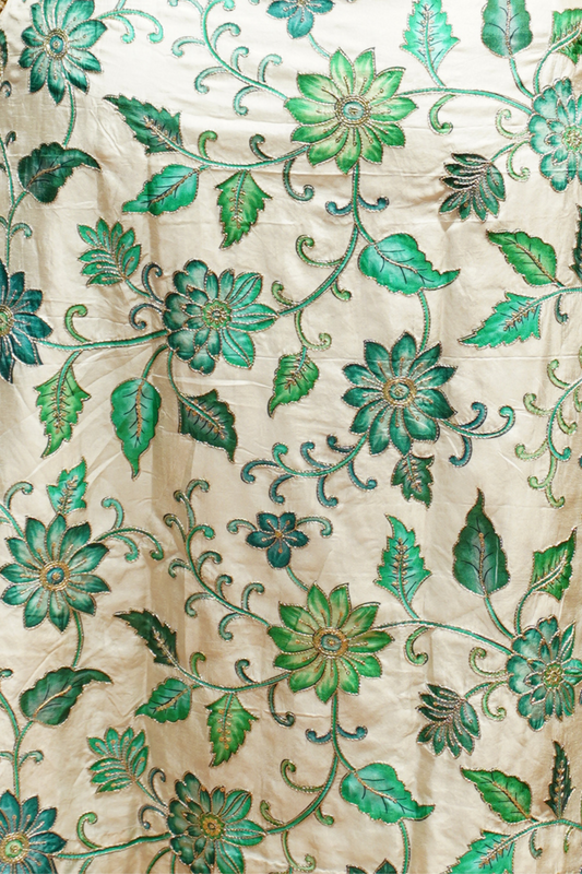 Vidhika Silk Suit Set with Floral Motifs