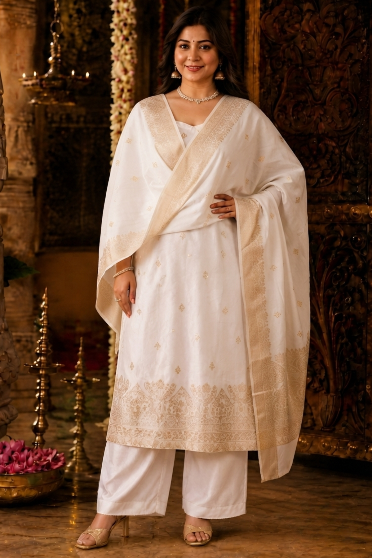 Vibhaa Jacquard Silk Suit Set