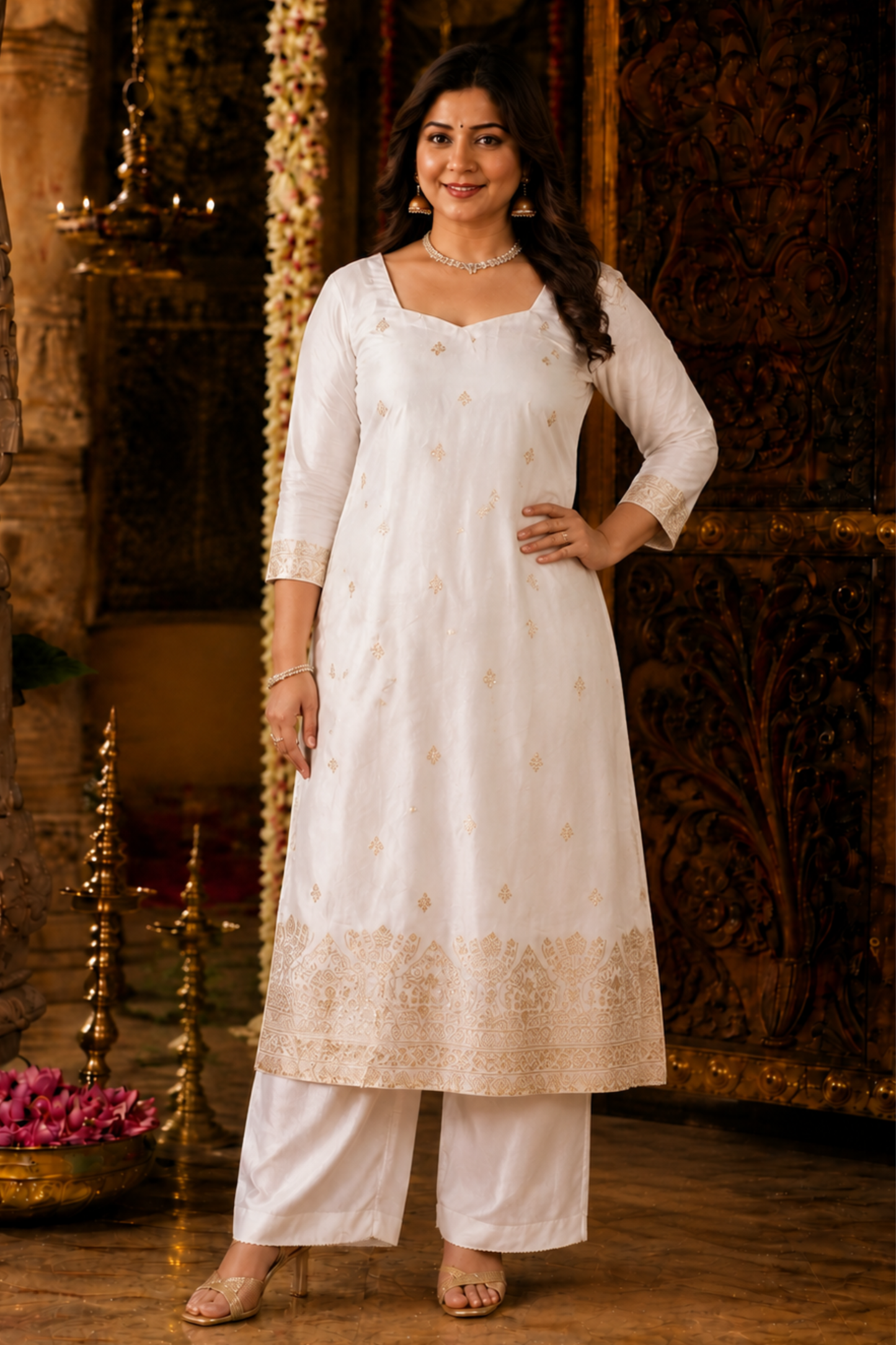Vibhaa Jacquard Silk Suit Set